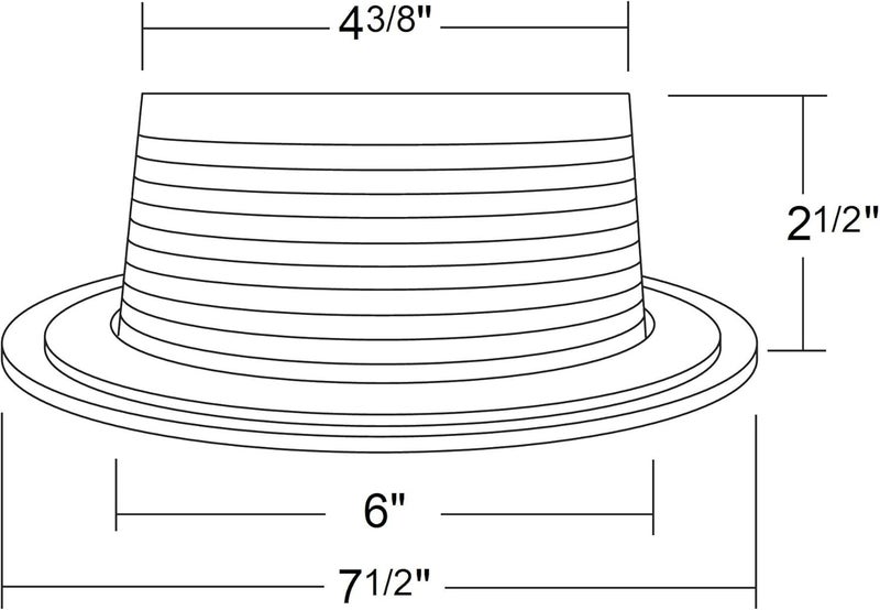 NICOR Lighting 6-Inch White Recessed Baffle Trim for 6-Inch Housings - Image 3